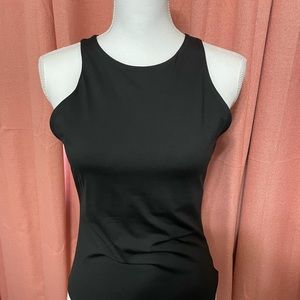 ReoRia Black Sleeveless Fitted Bodysuit